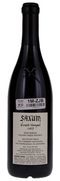 2019 Saxum 4 Hearts Vineyard, 750ml