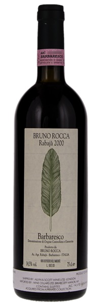 2000 Bruno Rocca Barbaresco Rabaja, 750ml