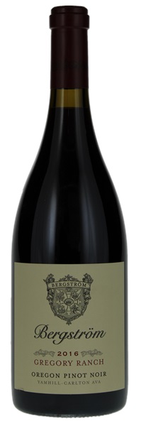 2016 Bergstrom Winery Gregory Ranch Pinot Noir, 750ml