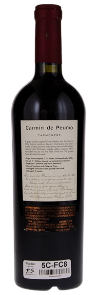 2005 Concha Y Toro Carmin de Peumo Carmenere, 750ml