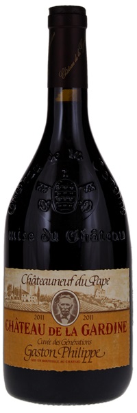 2011 Chateau de la Gardine Chateauneuf du Pape Cuvee des Generations Gaston Philippe, 750ml