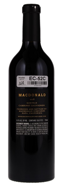 2018 MacDonald Cabernet Sauvignon, 750ml