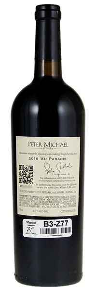 2016 Peter Michael Au Paradis Cabernet Sauvignon, 750ml