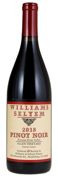 2018 Williams Selyem Allen Vineyard Pinot Noir, 750ml
