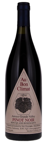 1994 Au Bon Climat Rincon & Rosemarys Vineyard Pinot Noir, 750ml