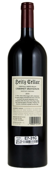 2015 Heitz Martha's Vineyard Cabernet Sauvignon, 1.5ltr