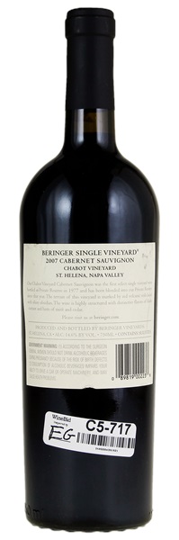 2007 Beringer Chabot Vineyard Cabernet Sauvignon, 750ml