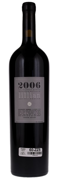 2006 Lillian Winery California Syrah, 1.5ltr