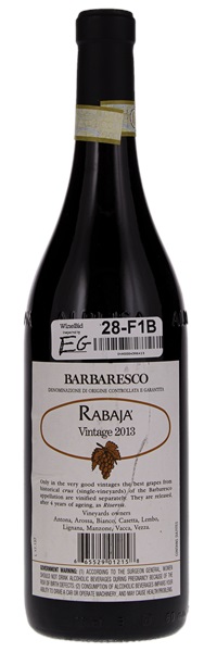 2013 Produttori del Barbaresco Barbaresco Rabaja Riserva, 750ml