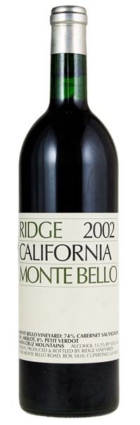 2002 Ridge Monte Bello, 750ml