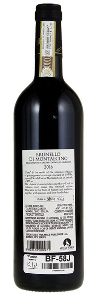 2016 Talenti Brunello di Montalcino Piero, 750ml