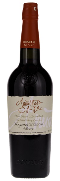 N.V. Pedro Domecq 51-1A Over 30 Year Old Very Rare Amontillado Sherry, 750ml