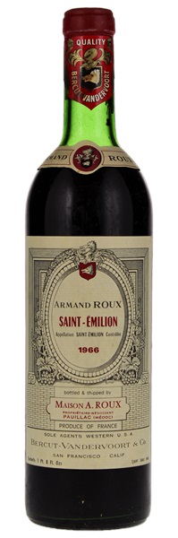 1966 Armand Roux Saint-Emilion, 750ml