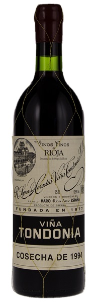 1994 Lopez de Heredia Rioja Vina Tondonia Gran Reserva, 750ml