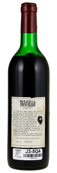 1977 Marchesi Antinori Tignanello, 750ml