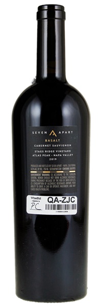 2019 Seven Apart Stags Ridge Vineyard Basalt Cabernet Sauvignon, 750ml