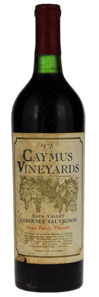 1978 Caymus Grace Family Vineyard Cabernet Sauvignon, 750ml