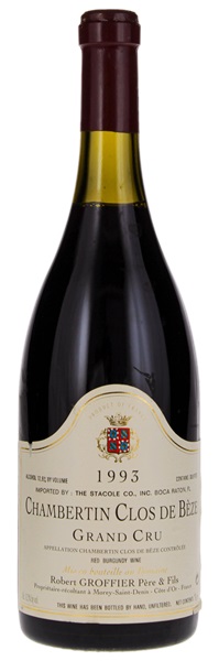 1993 Robert Groffier Chambertin Clos de Beze Pinot Noir Grand Cru