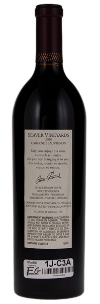 2020 Seaver Family Vineyard GTS Cabernet Sauvignon, 750ml