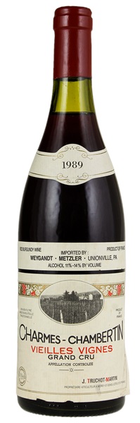 1989 Domaine J. Truchot-Martin Charmes-Chambertin Vielles Vignes, 750ml