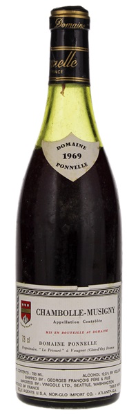 1969 Domaine Ponnelle Chambolle-Musigny, 730ml