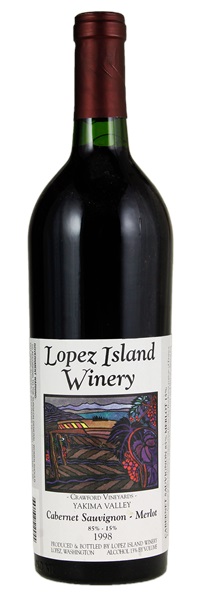 1998 Lopez Island Vineyards & Winery Crawford Vineyard Cabernet Merlot, 750ml