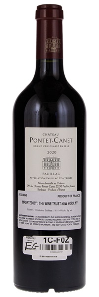 2020 Château Pontet-Canet, 750ml