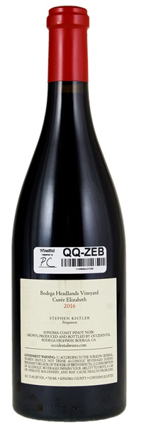 2016 Occidental Bodega Headlands Cuvée Elizabeth Pinot Noir, 750ml
