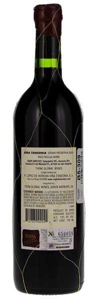 2001 Lopez de Heredia Rioja Vina Tondonia Gran Reserva, 750ml