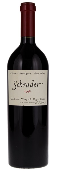 1998 Schrader Gaudeamus Vineyard Upper Block Cabernet Sauvignon, 750ml
