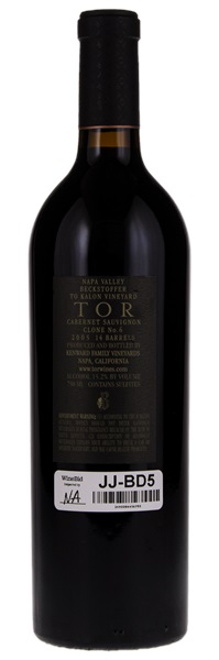 2005 TOR Kenward Family Wines Beckstoffer To Kalon Clone 6 Cabernet Sauvignon, 750ml