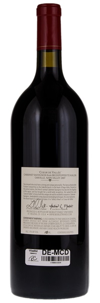 2007 Morlet Family Vineyards Coeur de Vallee Cabernet Sauvignon, 1.5ltr