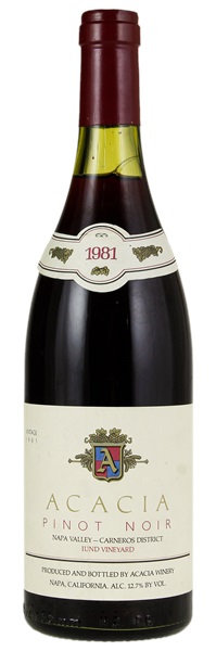 1981 Acacia Iund Vineyard Pinot Noir, 750ml