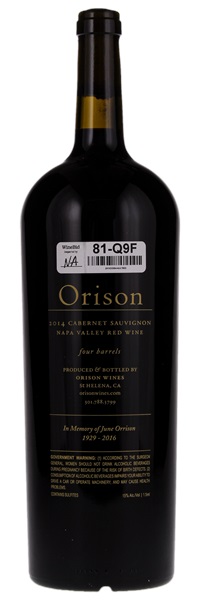 2014 Orison Napa Valley Cabernet Sauvignon, 1.5ltr
