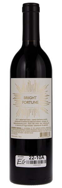 2017 Babcock Vineyards Bright Fortune Cabernet Franc, 750ml