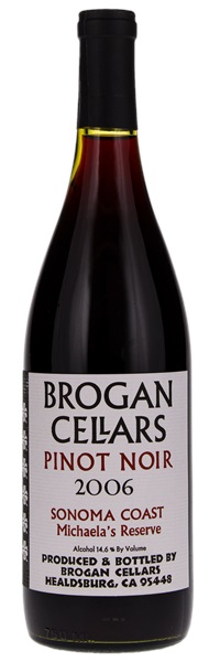 2006 Brogan Cellars Michaela's Reserve Pinot Noir, 750ml