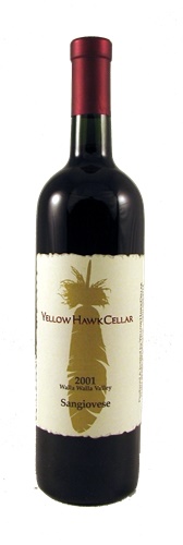 2001 Yellow Hawk Cellars Sangiovese, 750ml