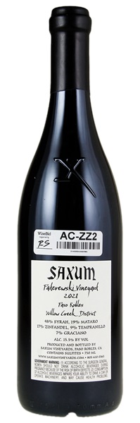 2021 Saxum Paderewski Vineyard, 750ml