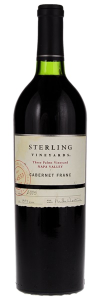 2005 Sterling Vineyards Three Palms Vineyard Cabernet Franc, 750ml