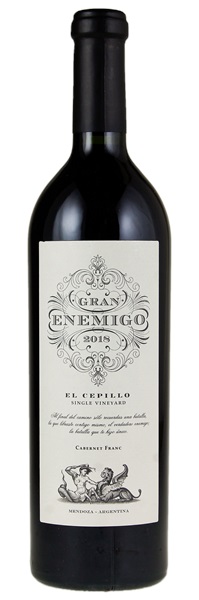 2018 El Enemigo Gran Enemigo El Cepillo Single Vineyard Cabernet Franc, 750ml