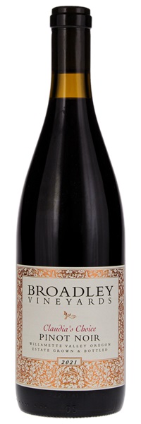2021 Broadley Vineyards Claudia's Choice Pinot Noir, 750ml