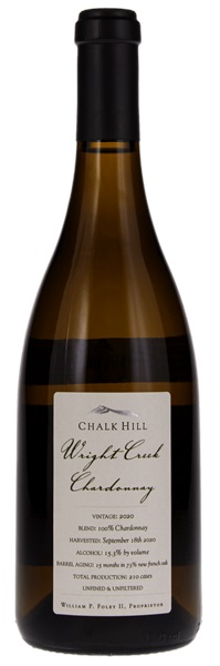 2020 Chalk Hill Wright Creek Chardonnay, 750ml