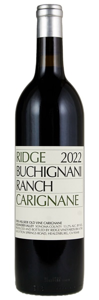 2022 Ridge Buchignani Ranch Carignane ATP, 750ml