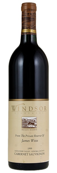 1999 Windsor Vineyards Private Reserve Cabernet Sauvignon, 750ml