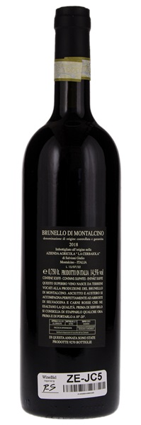 2018 Cerbaiola (Salvioni) Brunello di Montalcino, 750ml