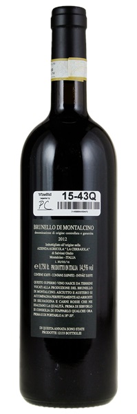 2012 Cerbaiola (Salvioni) Brunello di Montalcino, 750ml
