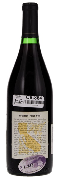 1968 Louis M. Martini California Mountain Pinot Noir, 750ml