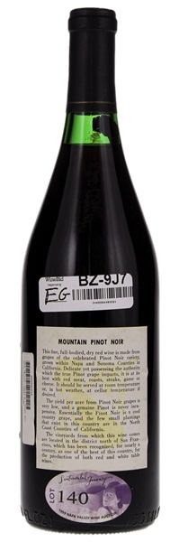 1974 Louis M. Martini California Mountain Pinot Noir, 750ml