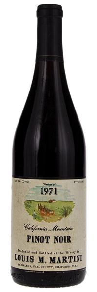 1971 Louis M. Martini California Mountain Pinot Noir, 750ml