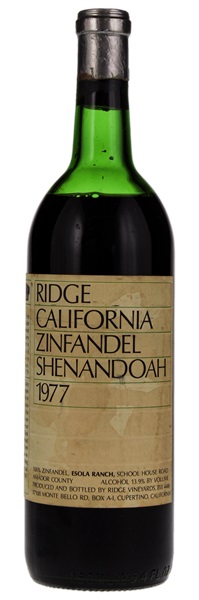 1977 Ridge Shenandoah Zinfandel, 750ml